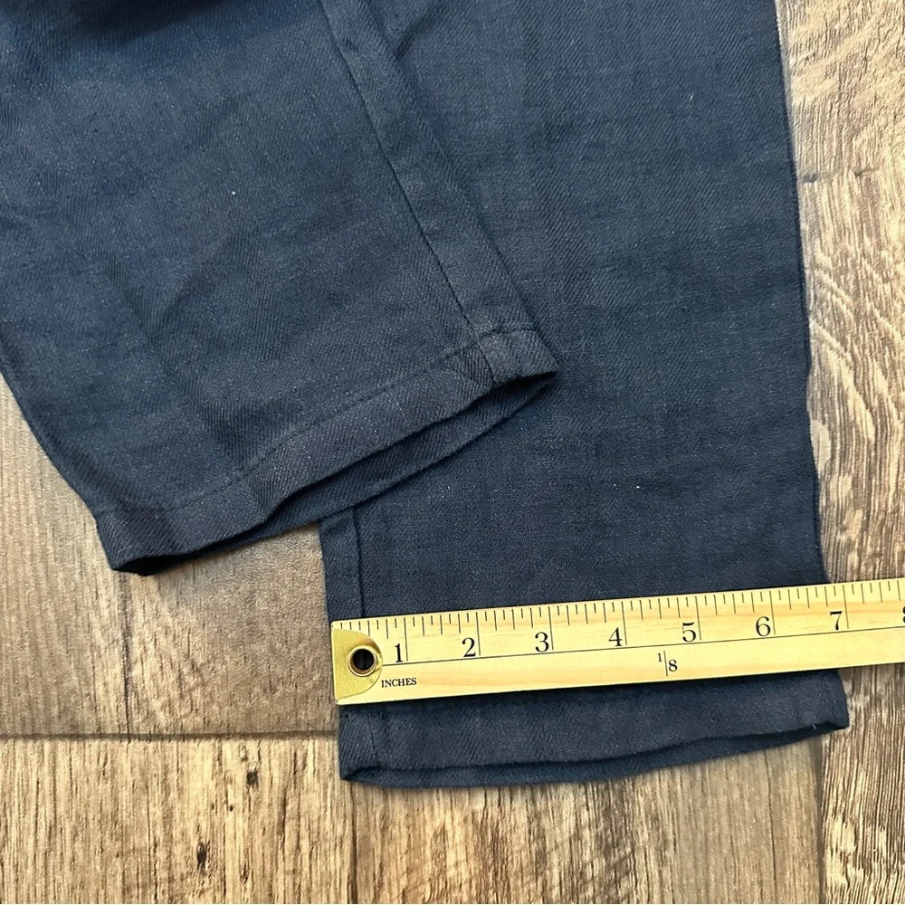 Zara 100% Linen Relaxed Fit Pants Men’s Size 30 Navy Blue